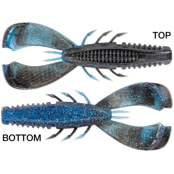 Rapala Crushcity Customs "Cleanup Craw" Salt Infused (7-Pack) Black N Blue 3.5" Sku CCCLC35BKNB
