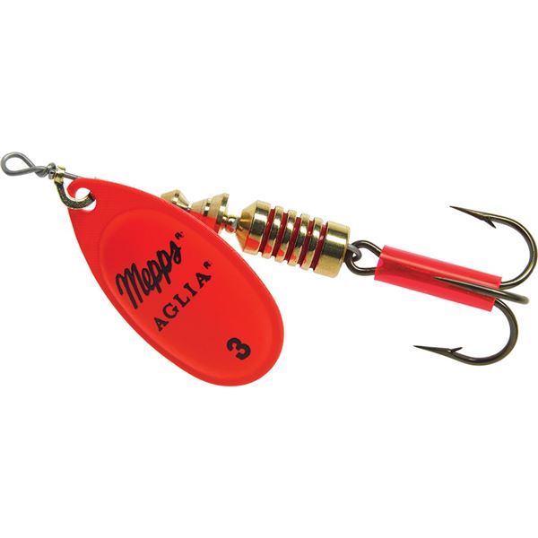 Mepps Aglia Spinner Fluorescent Red Size 3 (1/4oz) Sku B3-FR