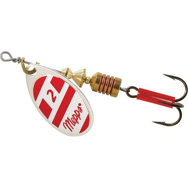 Mepps Aglia Spinner Red/White Size 2 (1/6oz) Sku B2RWS