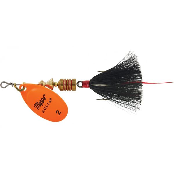 Mepps Aglia Dressed Spinner Fluorescent Red Size #2 (1/6oz) Sku B2DFR