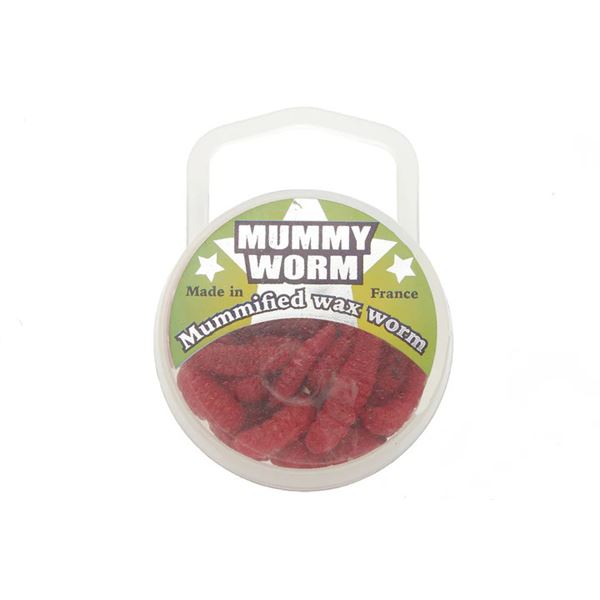 Eurotackle 00105 Mummy Worm Preserved wax worms, Red, Sku 105