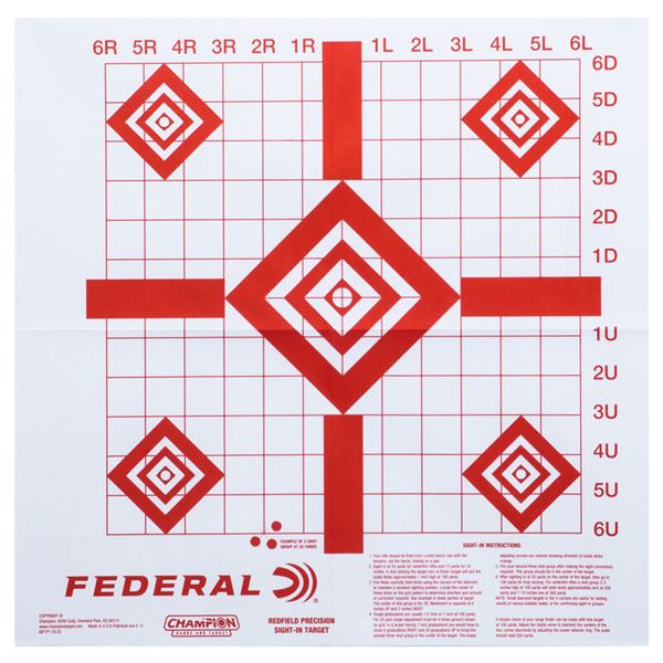 Champion Redfield Precision Sight-In Target (10-Pack) Sku 47388