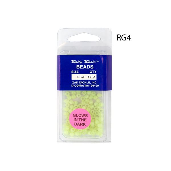 ZAK Tackle Beads Qty 120  Glow #4 Sku Z-BeadRG4