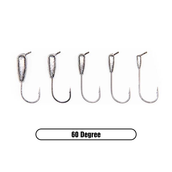 X-Zone Pro Series Tube Jig Head (4 Pack) 60 Degree 1/8oz Sku T100101