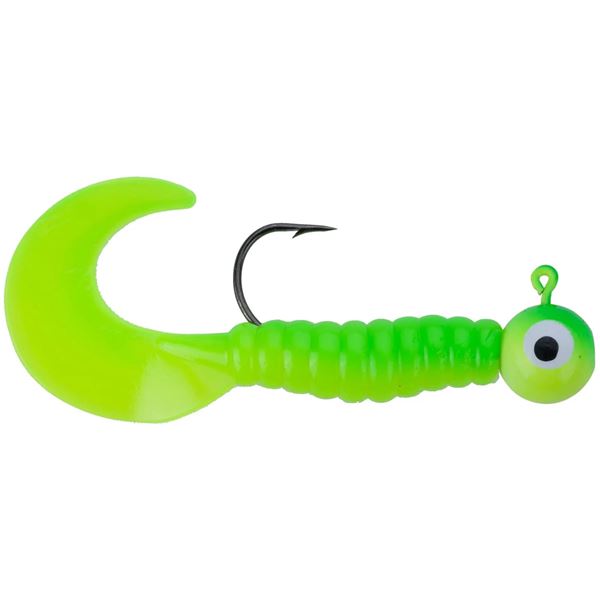 Johnson Swimming Grubs Chartreuse/Green 1/4 oz Sku SG3C1/4-CHG