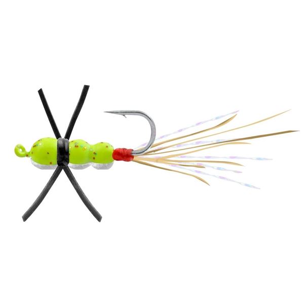 Celsius Tungsten Lil Leggy Jig Chartreuse Glitter 1/26 oz Sku CEAN126-CTG