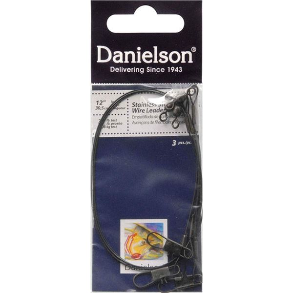 Danielson WLBB3012 Ball Bearing Wire Leader 30 Lb Test 12" 3pk Sku WLBB3012