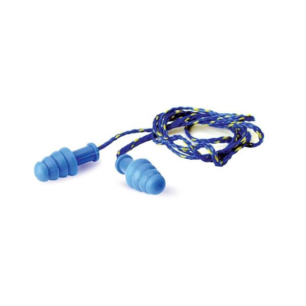 Walker's Contour Rubber Ear Plugs Blue Sku GWP-TPRCORD-BL