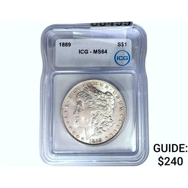 1889 Morgan Silver Dollar ICG MS64