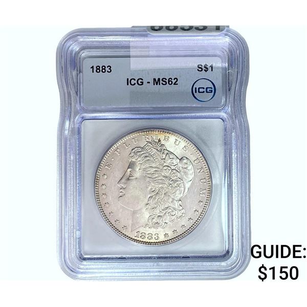 1883 Morgan Silver Dollar ICG MS62