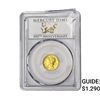 Image 1 : 2016-W 100 Anniv. Mercury 1/10oz Gold Dime PCGS SP70
