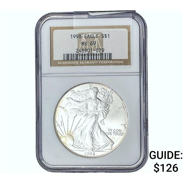 1998 Silver Eagle NGC MS69