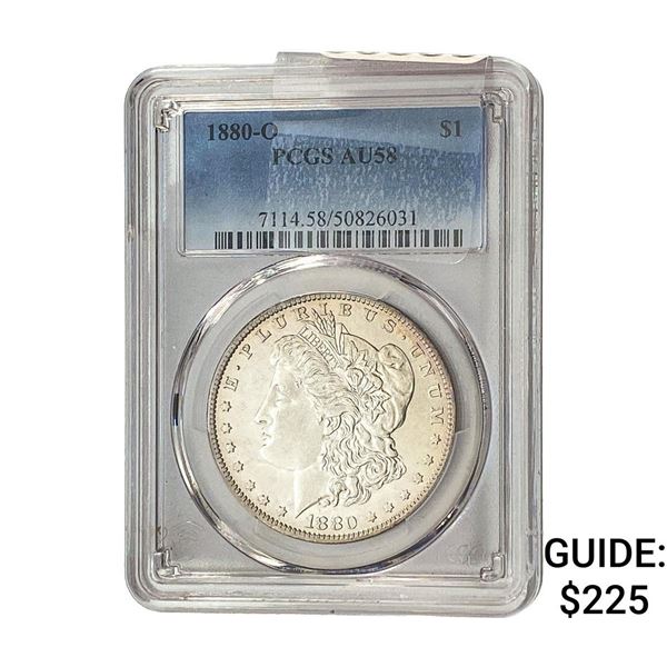 1880-O Morgan Silver Dollar PCGS AU58