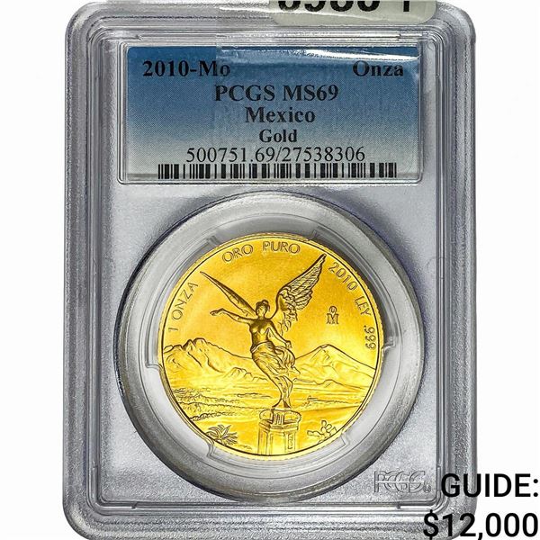 2010-Mo Gold Onza Mexico PCGS MS69