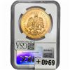Image 2 : 1943 MEXICO Gold 50 Peso 1.2057oz NGC MS63+