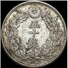 Image 2 : 1906-1912 Japan Silver 50 Sen CLOSELY UNCIRCULATED