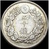 Image 2 : 1906-1912 Japan Silver 50 Sen CLOSELY UNCIRCULATED