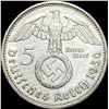 Image 2 : 1936-G Germany Silver 5 Reichsmark CLOSELY UNCIRCULATED