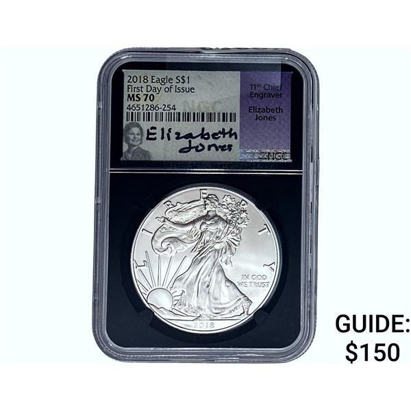 2018 Silver Eagle NGC MS70