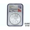 Image 1 : 2017 Silver Eagle NGC MS70