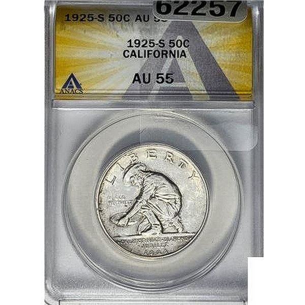 1925-S Jubilee Half Dollar ANACS AU55
