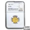 Image 1 : 1883 $2.50 Gold Quarter Eagle NGC AU58