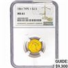 Image 1 : 1861 $2.50 Gold Quarter Eagle NGC MS61 Type 1