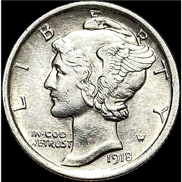1918 Mercury Dime CLOSELY UNCIRCULATED