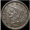 Image 1 : 1856 Braided Hair Half Cent CLOSELY UNCIRCULATED