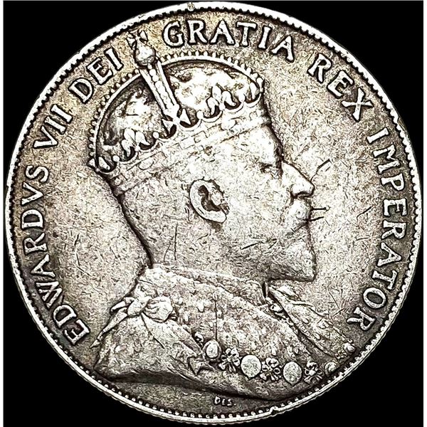 1909 Canada Silver 50 Cents LIGHTLY CIRCULATED
