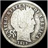 Image 1 : 1913-S Silver Barber Dime NICELY CIRCULATED