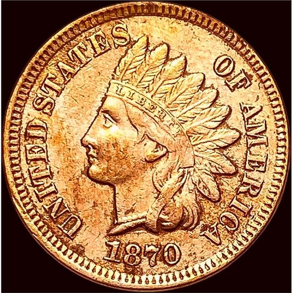 1870 Indian Head Cent CLOSELY UNCIRCULATED