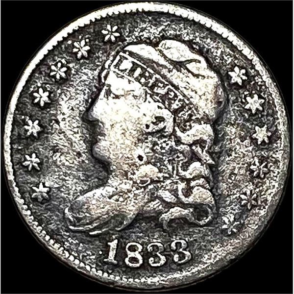 1833 Capped Bust Half Dime LIGHTLY CIRCULATED