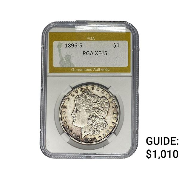 1896-S Morgan Silver Dollar PGA XF45