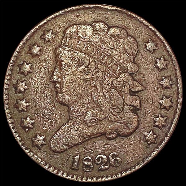1826 Classic Head Half Cent LIGHTLY CIRCULATED