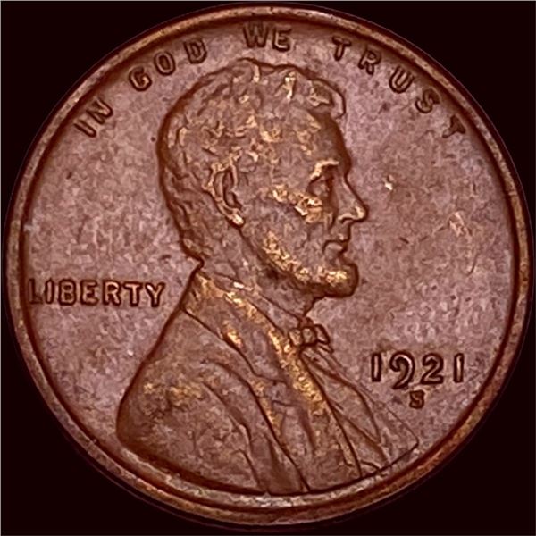 1921-S Lincoln Wheat Cent CLOSELY  UNCIRCULATED
