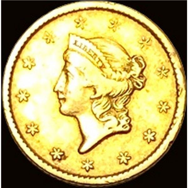 1849 Gold $1 Type 1 CLOSELY UNCIRCULATED