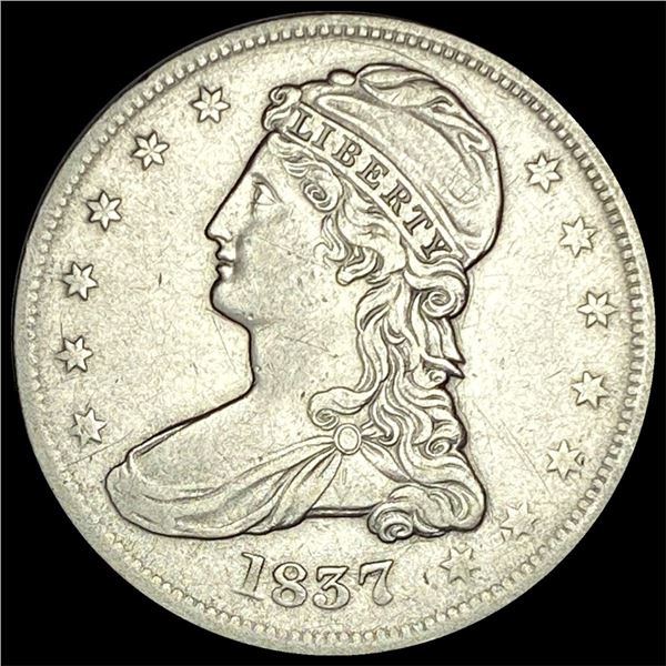 1837 Capped Bust Half Dollar LIGHTLY CIRCULATED