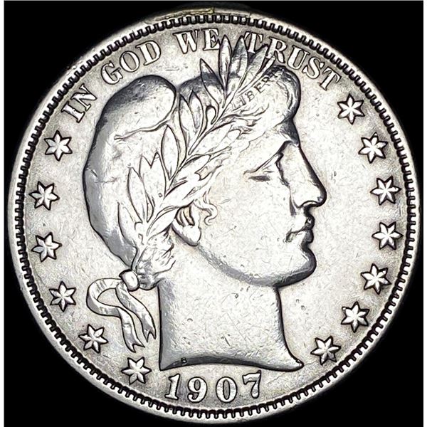 1907-O Silver Barber Half Dollar LIGHTLY  CIRCULATED