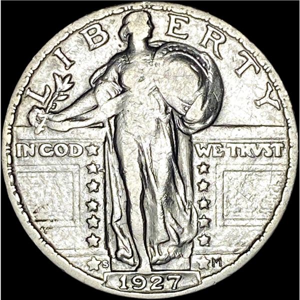 1927-S Silver Standing Liberty Quarter  LIGHTLY CIRCULATED
