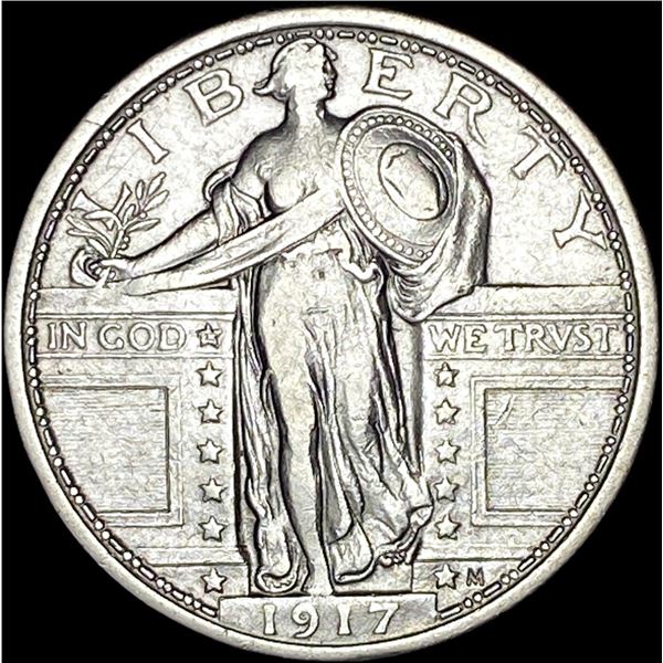 1917 Type 1 Standing Liberty Quarter LIGHTLY  CIRCULATED