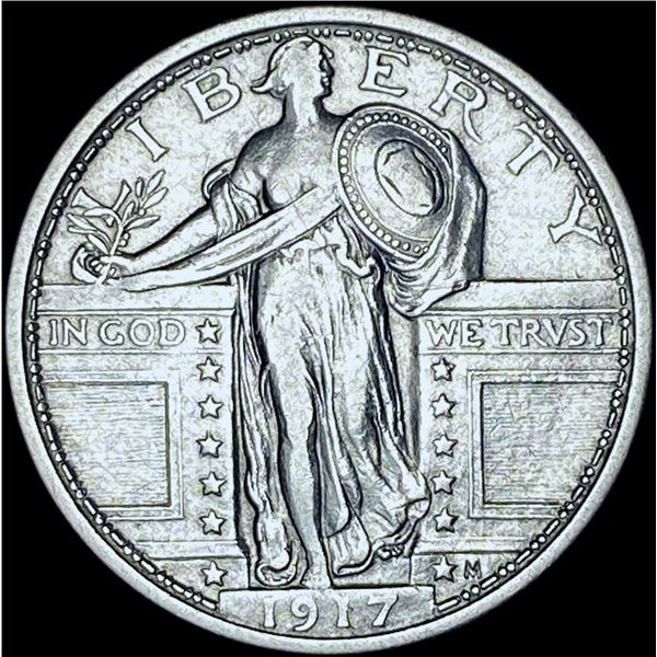 1917 Type 1 Standing Liberty Quarter CHOICE  AU