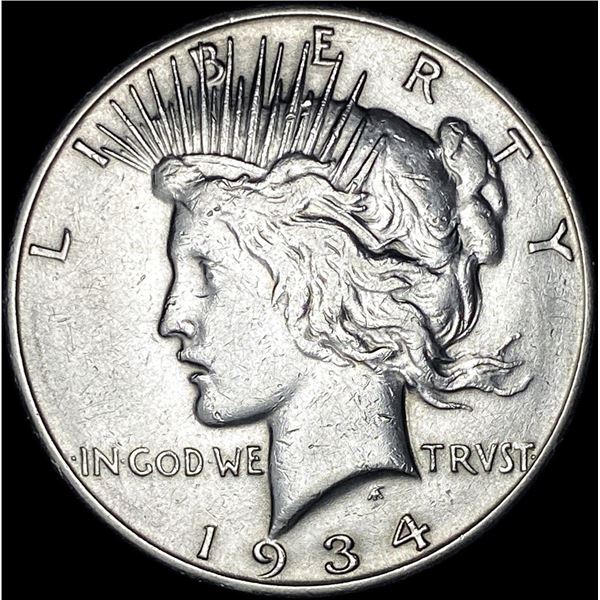 1934-S Silver Peace Dollar NEARLY  UNCIRCULATED