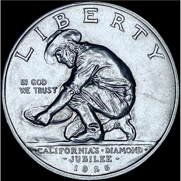 1925-S Silver California Jubilee Half Dollar  CHOICE BU