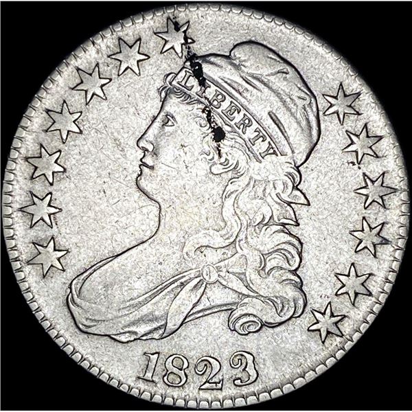 1823 Ugly Capped Bust Half Dollar CIRC