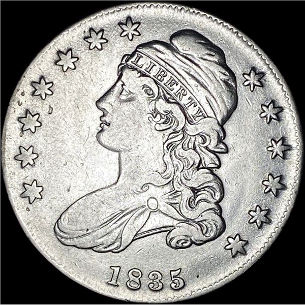 1835 Capped Bust Half Dollar NEARLY  UNCIRCULATED