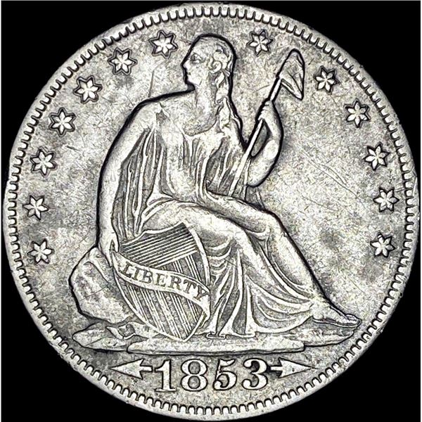 1853-O Seated Liberty Half Dollar Arrows/Rays  NEARLY UNCIRCULATED