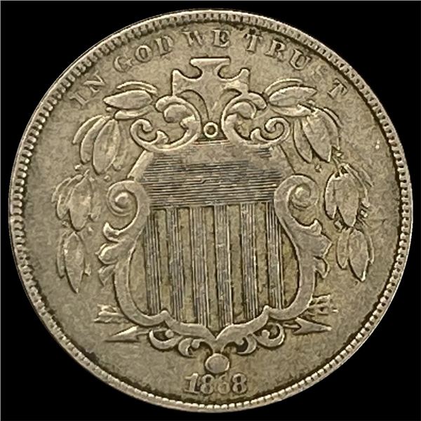 1868 Shield Nickel NEARLY UNCIRCULATED