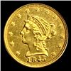 Image 1 : 1845 Liberty Head Gold $2.50 Quarter Eagle  UNCIRCULATED
