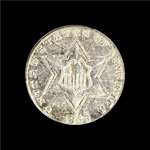 1858 Silver Three-Cent Piece UNCIRCULATED